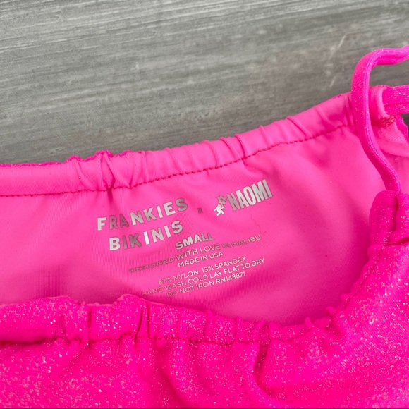 Frankie’s Bikinis Neon Pink Glitter Bikini NWT - Picture 9 of 16